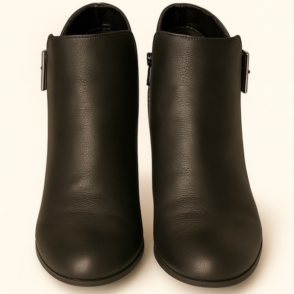 Style & Co Black Heeled Ankle Boots | Women’s 10.5M | Zip Closure | Classic - Picture 3 of 5